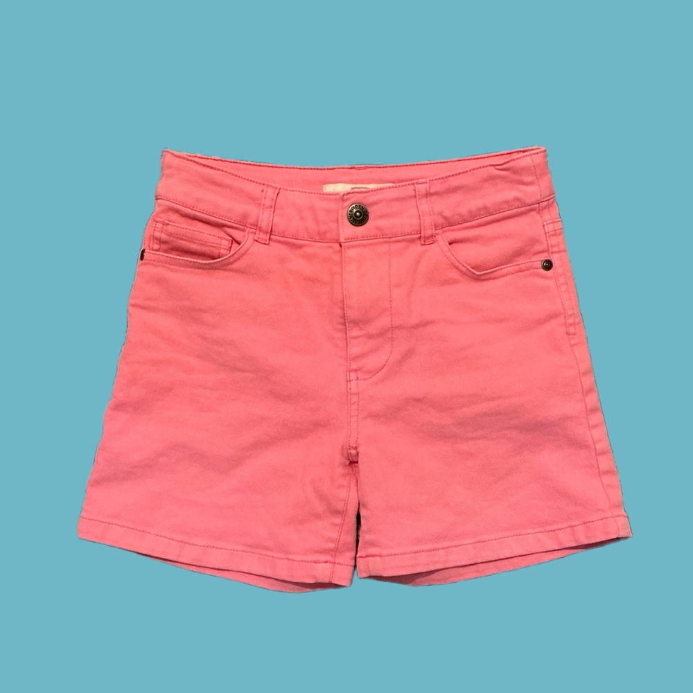 Mini Boden Bright Pink Kids Demin Shorts